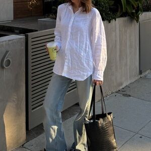 COS Linen White Shirt